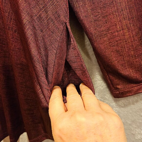 Susan Graver Cardigan tank set top Set Womens 1X Red Pocket Open Long Sleeve - Picture 8 of 14